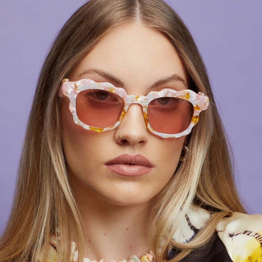 New Poppy Lissiman CRIMPIE sunglasses in PINK MULTI